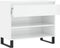 vidaXL - Schoenenkast - 70x36x60 - cm - bewerkt - hout - hoogglans - wit
