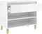 vidaXL - Schoenenkast - 70x36x60 - cm - bewerkt - hout - hoogglans - wit