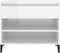 vidaXL - Schoenenkast - 70x36x60 - cm - bewerkt - hout - hoogglans - wit
