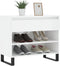 vidaXL - Schoenenkast - 70x36x60 - cm - bewerkt - hout - hoogglans - wit