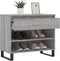 vidaXL - Schoenenkast - 70x36x60 - cm - bewerkt - hout - sonoma - grijs