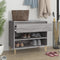vidaXL - Schoenenkast - 70x36x60 - cm - bewerkt - hout - sonoma - grijs