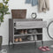 vidaXL - Schoenenkast - 70x36x60 - cm - bewerkt - hout - sonoma - grijs