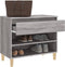 vidaXL - Schoenenkast - 70x36x60 - cm - bewerkt - hout - sonoma - grijs