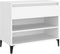 vidaXL - Schoenenkast - 70x36x60 - cm - bewerkt - hout - wit