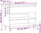 vidaXL - Schoenenkast - 70x36x60 - cm - bewerkt - hout - wit