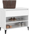vidaXL - Schoenenkast - 70x36x60 - cm - bewerkt - hout - wit