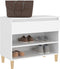 vidaXL - Schoenenkast - 70x36x60 - cm - bewerkt - hout - wit