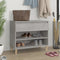 vidaXL - Schoenenkast - 70x36x60 - cm - bewerkt - hout - wit