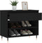 vidaXL - Schoenenkast - 70x36x60 - cm - bewerkt - hout - zwart