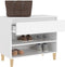 vidaXL - Schoenenkast - 70x36x60 - cm - bewerkt - hout - zwart