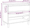 vidaXL - Schoenenkast - 70x36x60 - cm - bewerkt - hout - zwart