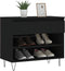 vidaXL - Schoenenkast - 70x36x60 - cm - bewerkt - hout - zwart