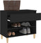 vidaXL - Schoenenkast - 70x36x60 - cm - bewerkt - hout - zwart