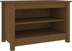 vidaXL - Schoenenkast - 70x38x45,5 - cm - massief - grenenhout - honingbruin
