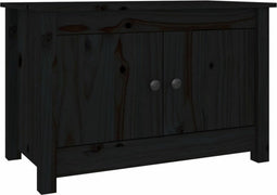 vidaXL - Schoenenkast - 70x38x45,5 - cm - massief - grenenhout - zwart