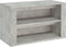 vidaXL - Schoenenkast - 75x35x45 - cm - bewerkt - hout - betongrijs