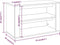 vidaXL - Schoenenkast - 75x35x45 - cm - bewerkt - hout - betongrijs