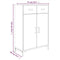 vidaXL - Schoenenkast - 75x40x110 - cm - massief - grenenhout - zwart