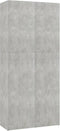 vidaXL - Schoenenkast - 80x35,5x180 - cm - bewerkt - hout - betongrijs