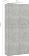vidaXL - Schoenenkast - 80x35,5x180 - cm - bewerkt - hout - betongrijs