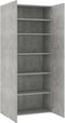 vidaXL - Schoenenkast - 80x35,5x180 - cm - bewerkt - hout - betongrijs