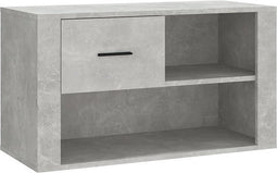 vidaXL - Schoenenkast - 80x35x45 - cm - bewerkt - hout - betongrijs