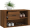 vidaXL - Schoenenkast - 80x35x45 - cm - bewerkt - hout - bruin - eikenkleur