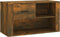 vidaXL - Schoenenkast - 80x35x45 - cm - bewerkt - hout - gerookt - eikenkleurig