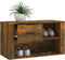 vidaXL - Schoenenkast - 80x35x45 - cm - bewerkt - hout - gerookt - eikenkleurig