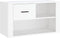 vidaXL - Schoenenkast - 80x35x45 - cm - bewerkt - hout - hoogglans - wit