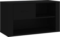 vidaXL - Schoenenkast - 80x35x45 - cm - bewerkt - hout - zwart