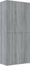 vidaXL - Schoenenkast - 80x39x178 - cm - bewerkt - hout - grijs - sonoma - eikenkleur