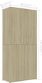 vidaXL - Schoenenkast - 80x39x178 - cm - bewerkt - hout - sonoma - eikenkleurig