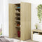 vidaXL - Schoenenkast - 80x39x178 - cm - bewerkt - hout - sonoma - eikenkleurig