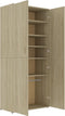 vidaXL - Schoenenkast - 80x39x178 - cm - bewerkt - hout - sonoma - eikenkleurig
