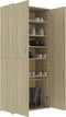 vidaXL - Schoenenkast - 80x39x178 - cm - bewerkt - hout - sonoma - eikenkleurig