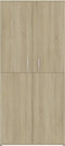 vidaXL - Schoenenkast - 80x39x178 - cm - bewerkt - hout - sonoma - eikenkleurig