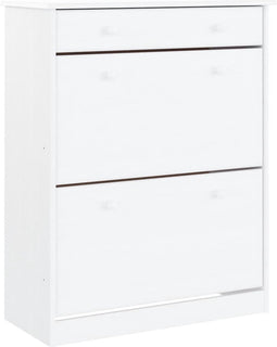 vidaXL - Schoenenkast - ALTA - 77x35x96 - cm - massief - grenenhout - wit