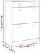 vidaXL - Schoenenkast - ALTA - 77x35x96 - cm - massief - grenenhout - wit