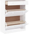 vidaXL - Schoenenkast - ALTA - 77x35x96 - cm - massief - grenenhout - wit