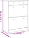 vidaXL - Schoenenkast - ALTA - 77x35x96 - cm - massief - grenenhout