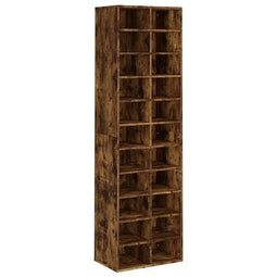 vidaXL - Schoenenkast - Gerookt Eiken - 54x34x183