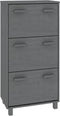 vidaXL - Schoenenkast - HAMAR - 59,5x35x117 - cm - grenenhout - donkergrijs