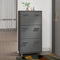 vidaXL - Schoenenkast - HAMAR - 59,5x35x117 - cm - grenenhout - donkergrijs