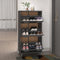 vidaXL - Schoenenkast - HAMAR - 59,5x35x117 - cm - grenenhout - donkergrijs
