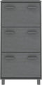 vidaXL - Schoenenkast - HAMAR - 59,5x35x117 - cm - grenenhout - donkergrijs