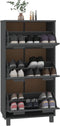 vidaXL - Schoenenkast - HAMAR - 59,5x35x117 - cm - grenenhout - donkergrijs