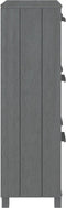 vidaXL - Schoenenkast - HAMAR - 59,5x35x117 - cm - grenenhout - donkergrijs