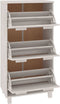 vidaXL - Schoenenkast - HAMAR - 59,5x35x117 - cm - massief - grenenhout - wit